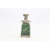 Antique Snuff Perfume Bottle Jade Sterling Silver turquoise stone cap A 248